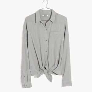 Madewell Flannel Tie-front Shirt